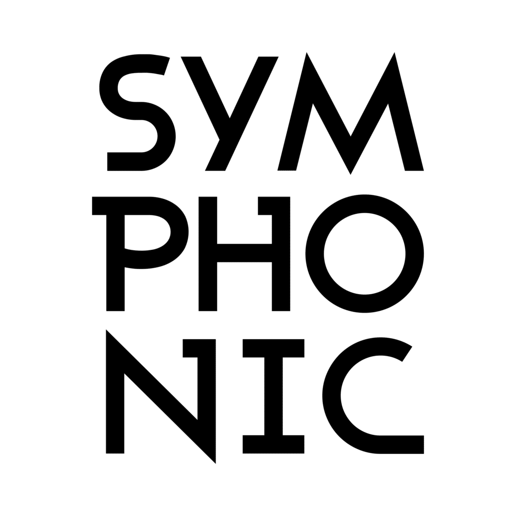 Stacked Black Text Symphonic Distribution Logo