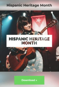 The acoustic guitar player celebrates Hispanic Heritage Month in the cover art.