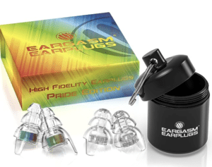 A box filled with the finest earplugs, perfect as a gift for musicians.