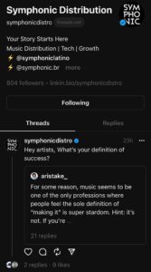 Symphonic Threads account