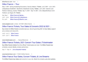 google, search, tickets, concert