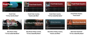 A case study showcasing a variety of music genres on YouTube through multiple screens.