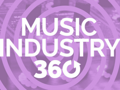 A purple background with the words music industry 360.