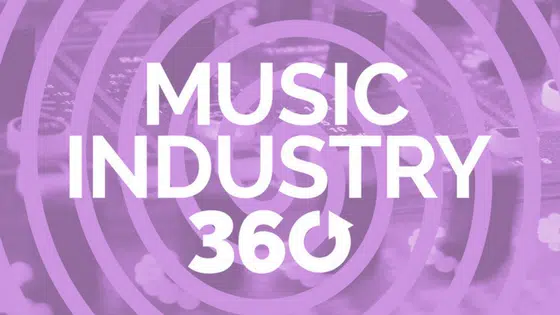 A purple background with the words music industry 360.