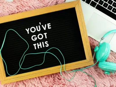 you've got this letter board on pink carpet