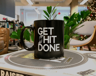 Get hit done coffee mug.