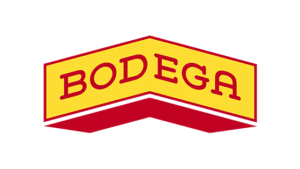 The logo for bodega on a white background.