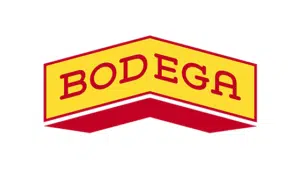 The logo for bodega on a white background.