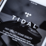 The tidal app is displayed on a phone.
