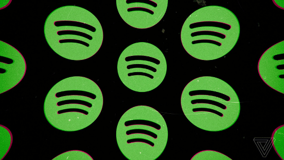 A green spotify logo on a black background.