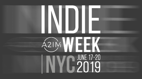 The logo for indie a3 week nyc 2019.