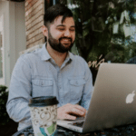 guy using MacBook