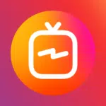 The instagram logo on a colorful background.