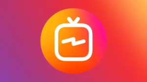 The instagram logo on a colorful background.