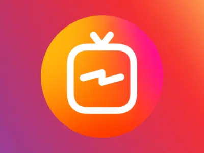 The instagram logo on a colorful background.