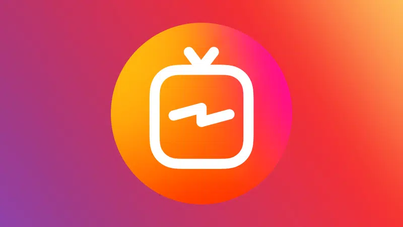 The instagram logo on a colorful background.