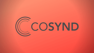 The Cosynd logo on an orange background.
