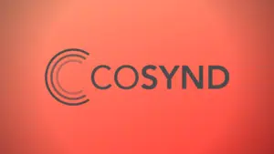 The Cosynd logo on an orange background.