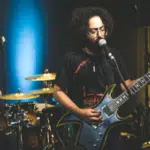 musicians on stage performing