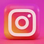 An Instagram icon on a pink background, following best practices.