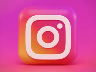 An Instagram icon on a pink background, following best practices.