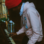 A person playing the piano.