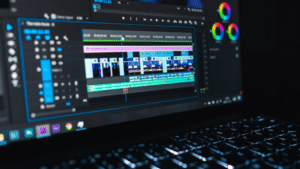 A video editing laptop for music videos.