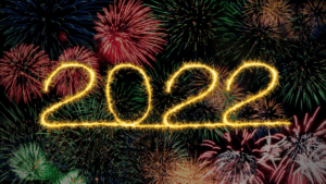 Symphonic’s Year in Review: 2022 captures the essence of the word 2020, depicted on a black background accompanied by dazzling fireworks.