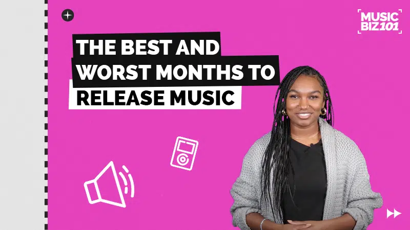 The optimal and unfavorable months to release music.