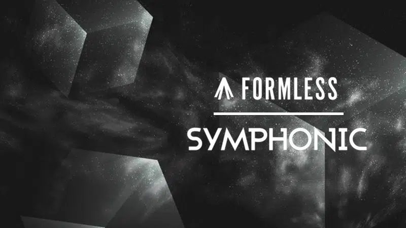 A partnership showcasing a black background with the words 'forless symphonic'.