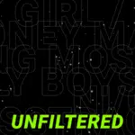 A black background with the words black girl, Sydney Mach, and NYC unfiltered.