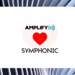 Amplify symphonic logo with a heart for fans.