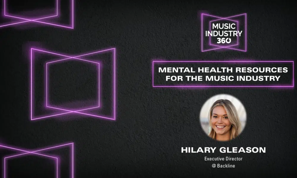 Mental health support for musicians in the music industry.