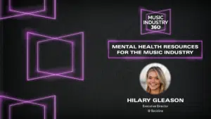 Mental health support for musicians in the music industry.