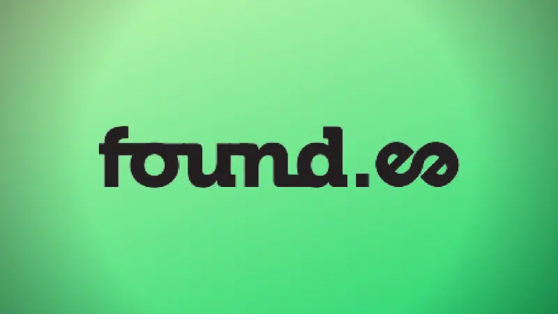 Found.ee logo on a green background.