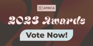 The logo for the African Media Awards, now open for vote.
