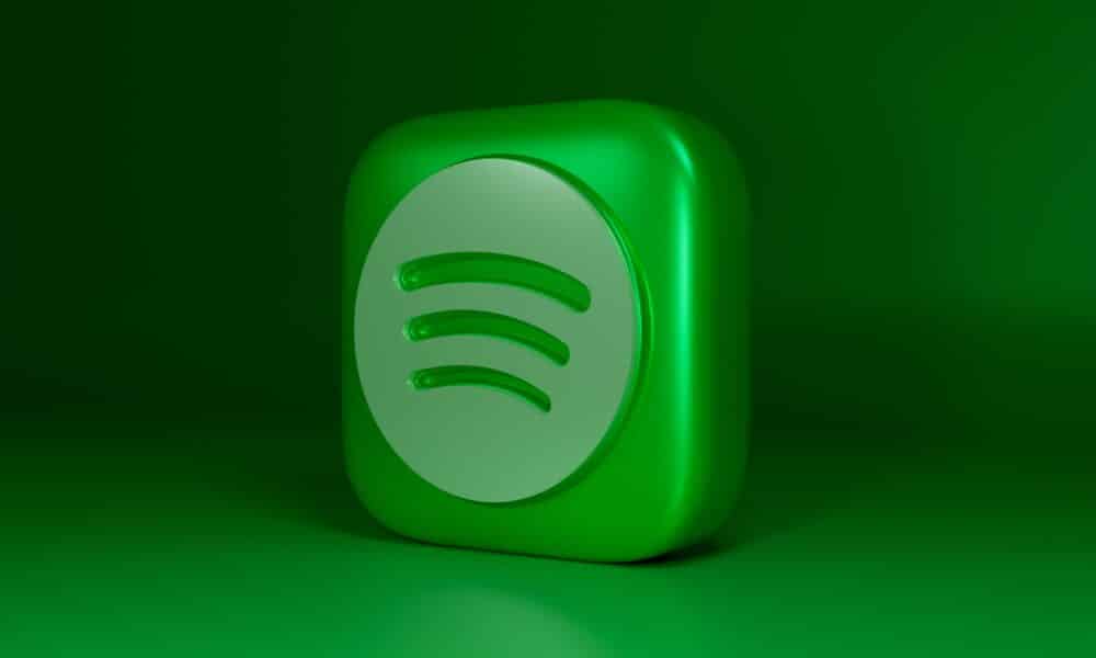 A Spotify icon on a green background.