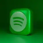 A Spotify icon on a green background.