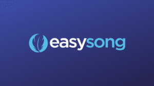 The easy song logo on a blue background.