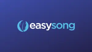 The easy song logo on a blue background.