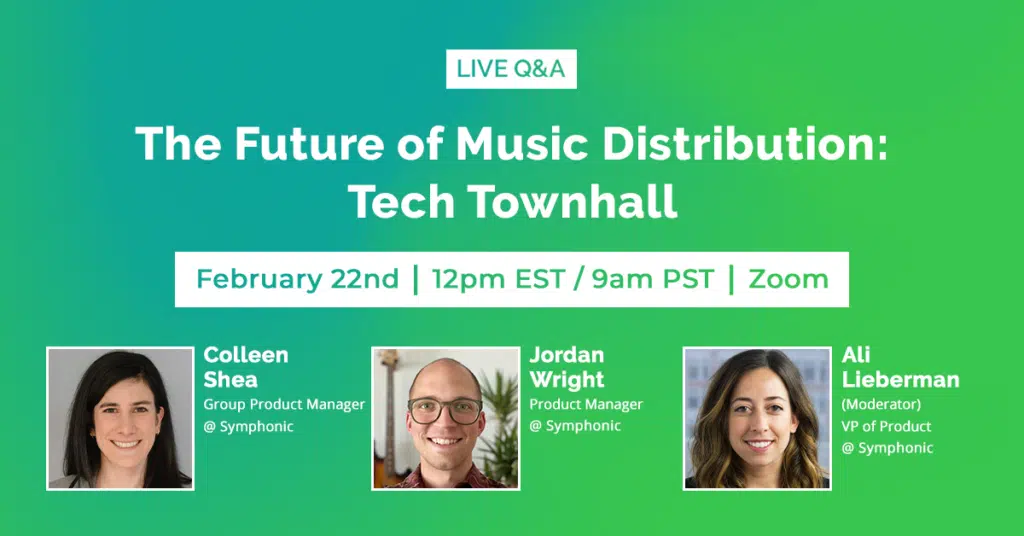 Tech townhall focuses on the future of music distribution.