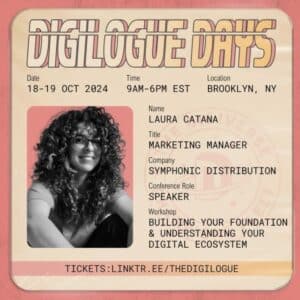 Join us for Digilogue Days, featuring Laura Catana, a marketing manager and speaker. Mark your calendar for October 18-19, 2024, from 9 AM to 6 PM EST in Brooklyn, NY. Secure your tickets at linktr.ee/thedigilogue.