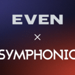 Text graphic with "EVEN" at the top, an "x" in the center, and "SYMPHONIC" at the bottom on a dark gradient background.