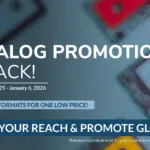 Promotional graphic for Play MPE's catalog promotion, running from November 28, 2025 to January 6, 2026, featuring cassette tapes and catalog-themed promotional text.