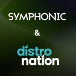 A graphic with the words "SYMPHONIC & Distro Nation" on a dark green textured background.