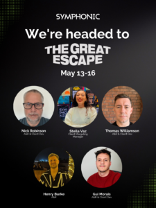 Announcing The Great Escape, May 13-16! Meet the Symphonic team—Nick Robinson, Stella Vaz, Thomas Williamson, Henry Burke, and Gui Morais—in photos as we gear up for this exciting event.